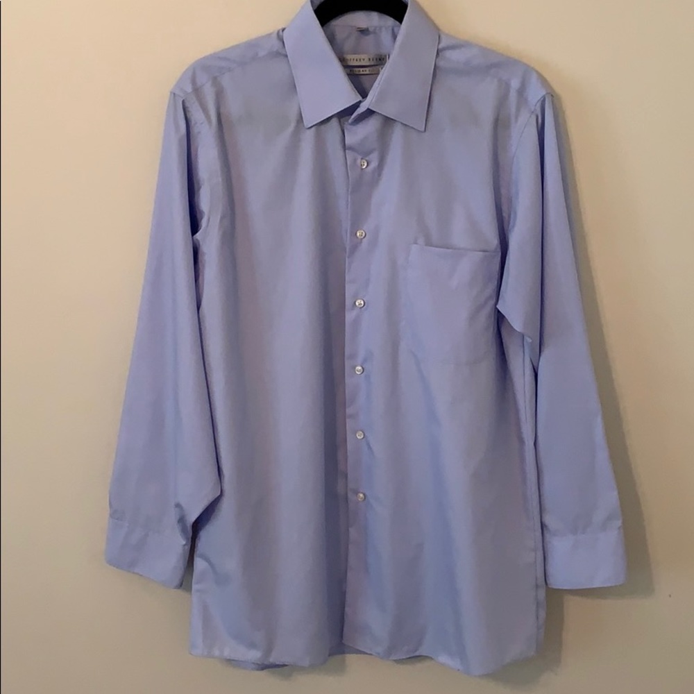 Geoffrey Beene Regular Fit Blue Dress Shirt